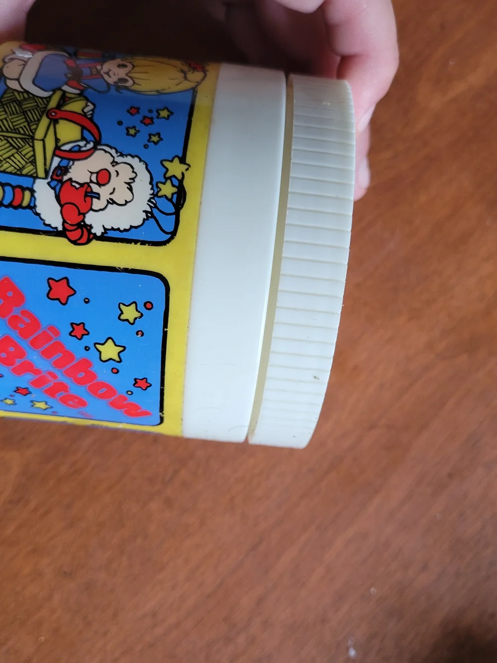 Thermos RAINBOW BRITE VINTAGE RARE Snack Container Original Sticker !!!!!!!!!!!!